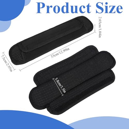 Strap Cushion for Bag Universal Shoulder Strap Pad for Bags Black Large Breathable Shock Absorption for Bag, Messenger Bags, Backpacks and Purse Non-Slip Thick Cushion with Foam | Black Large Breathable Shock Absorption for Bag, Messenger Bags, Backpacks