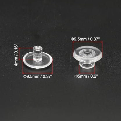 PATIKIL M5x4mm Plastic Binding Post, 50 Sets Plastic Chicago Screws Binding Screw Rivet Post Press-on Buckle for Leather Scrapbook Photo Albums, Transparent - color: Transparent, size: M5x4mm