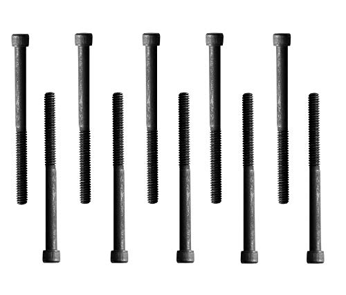 Socket Head Cap Screw, 1/4-20 x 3, Alloy Steel, Black Oxide, Hex Socket Coarse Thread, 1/4 inch Hexagonal Allen Bolt, Length: 3 inch, Full Thread (Quantity: 10) - size: 3 Inches ( 3")
