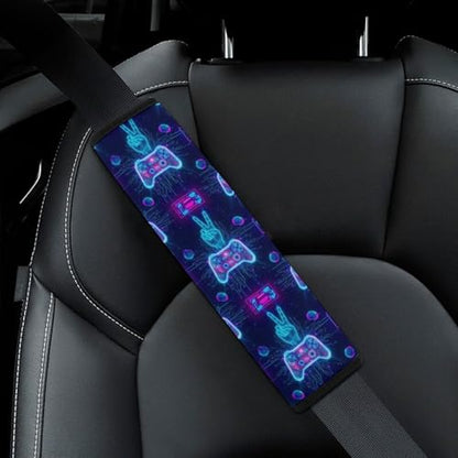 Universal Fit Seat Belt Shoulder Pad for Kids, Car Seats Pushchair Strollers High Chair Pushchair, 1 Pair Video Gamers Gaming Game Controller Blue Automotive Seat Belt Protector - color: Pattern 117