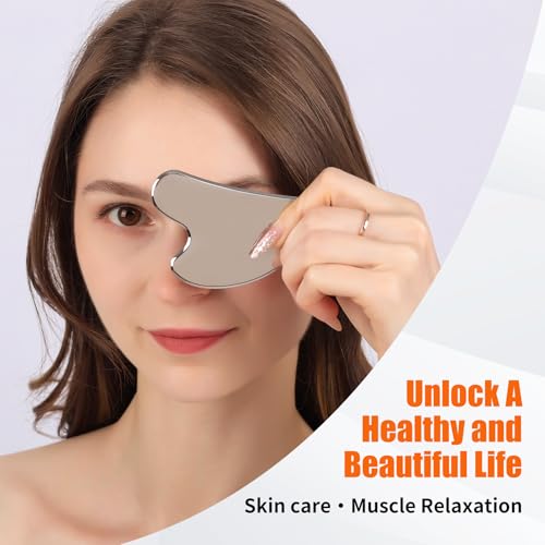 Stainless Steel Gua Sha & Acupuncture Pen, Trigger Point Massager Tool | suits daily home facial care, supports scraping and acupoint massage to ease facial tightness for women and mothers - color: 2pcs