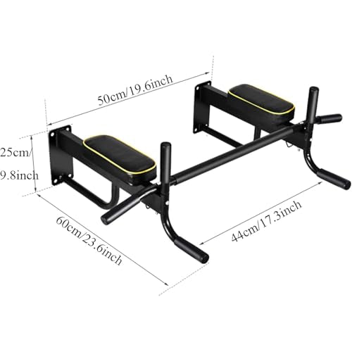 Wall Mounted Pull-Up Bar, Home Assisted Abdominal Indoor Pull-Up Hanging Strengthening Abdominal Muscle Training Band Equipment for Indoor Home Gym Exercise, Supports 440 Pounds