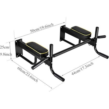 Wall Mounted Pull-Up Bar, Home Assisted Abdominal Indoor Pull-Up Hanging Strengthening Abdominal Muscle Training Band Equipment for Indoor Home Gym Exercise, Supports 440 Pounds