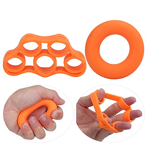 RiToEasysports Finger Trainer Hand Strengthener Finger Exercise Stretcher Exerciser Band Silicone Washable for Wrist Flexibility Hand Strength Guitarist Musician