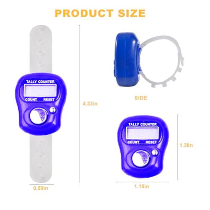 12pcs Electronic Finger Counter, 5-Digit Number Count Clicker, Mini LCD Digital Display Hand Tally Counter, Resettable Counters Clickers for Knitting, Crochet, Coaching, Lap, Golf, Toddler & Fidget - color: 12pack