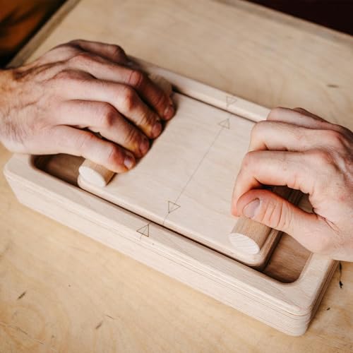 Finger Tug of War - Finger Wrist Competition Board | Wooden Finger Exercise | Finger Armwrestling | Finger Wrist Trainer | Climbers Strength Training Equipment | Finger Strengthener for Dormitory