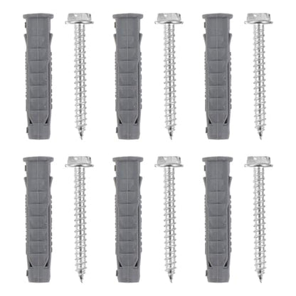 Hemobllo 6pcs Plastic Expansion Anchors and Carbon Steel Screws Set for Air Conditioner and Tv Wall Mount Installation, Self-Drilling Hollow-wall Anchors with Flat Screws for Drywall