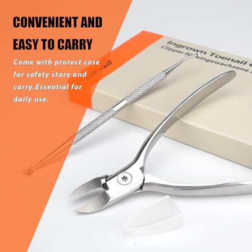 Heavy Duty Podiatrist Toenail Clippers for Thick and Ingrown Nails, Toe Nail Clippers for Men Women Seniors, Stainless Steel 2PCS - size: 2PCS
