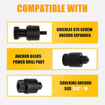 RANSOTO 870 Screw Anchor Expander Hollow Wall Set Tool Compatible with Greenlee 84305 Power Drill Part Caulking Anchor Size 3/8"-16 - size: 3/8"-16