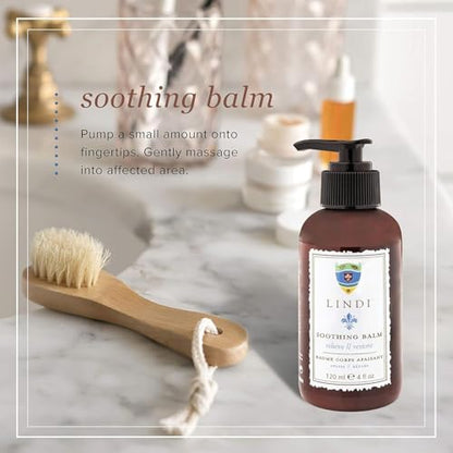 Lindi Skin Soothing Balm - Luxuriously Rich Repair Balm for Cracked Hands, Feet & Hand-Foot Syndrome, No Added Fragrance, Helping Cancer Patients Since 2003, Dermatologist & Allergy Tested, 4 fl oz