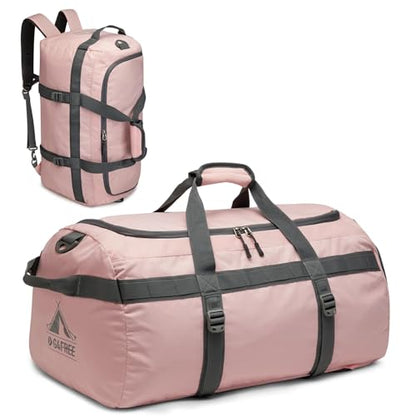 G4Free Gym Bag for Women Men Duffle Backpack with Shoe Compartment Water Resistant Travel Weekender Bag - color: pink