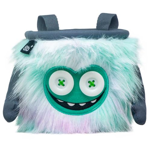 8BPLUS Chalk Bag for Rock Climbing and Bouldering, Chalk Pouch incl Belt & Biner – Cute Funny Character Design, Wide Opening, Gear with Personality, Gift for Climbers - style: JOSIE