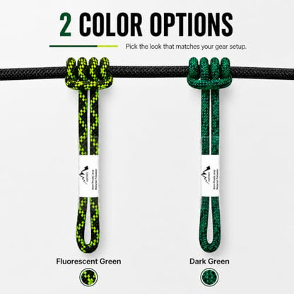8mm (5/16") Sewn Prusik Loop 18 Inches / 24 Inches - Ideal for Arborist, Firefighting, Rigging, and Rescue Gear Dark Green | 18 inch | Pack of 3 - color: Dark Green | 18 Inch | Pack of 3