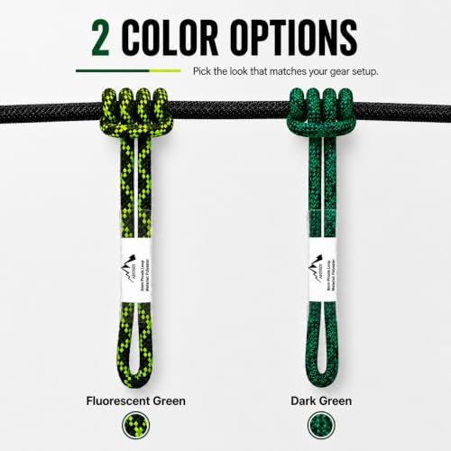 8mm (5/16") Sewn Prusik Loop 18 Inches / 24 Inches - Ideal for Arborist, Firefighting, Rigging, and Rescue Gear Dark Green | 24 inch | Pack of 3 - color: Dark Green | 24 Inch | Pack of 3