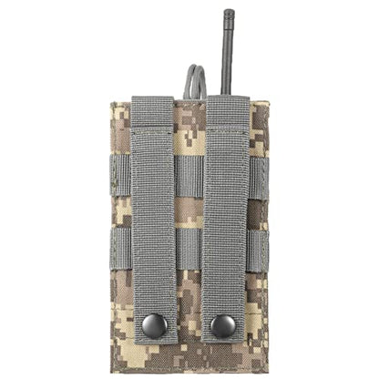 FRTKK Tactical Radio Holder Radio Holster Molle Radio Pouch Universal Radio Case Military Heavy Duty Radio Bag for Police Firefighter Two Ways Walkie Talkies Vest (ACU-large) - color: ACU-large