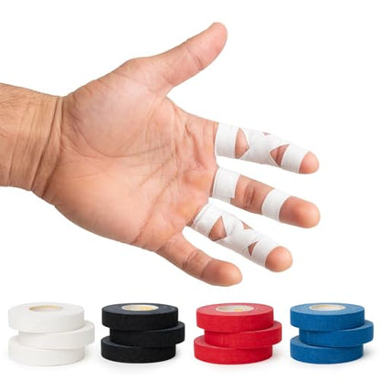 Gold BJJ Jiu Jitsu Tape - Strong Athletic Finger Tape, 1/2" x 30' - Protect Fingers and Toes in MMA, Judo, Wrestling, Martial Arts, Rock Climbing - color: White