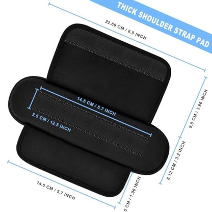2-Pack Tactical Shoulder Pad, Ultra-Thick Comfort Cushion for Vest Straps, Backpacks, Breathable & Shock-Absorbing,Black - color: Black