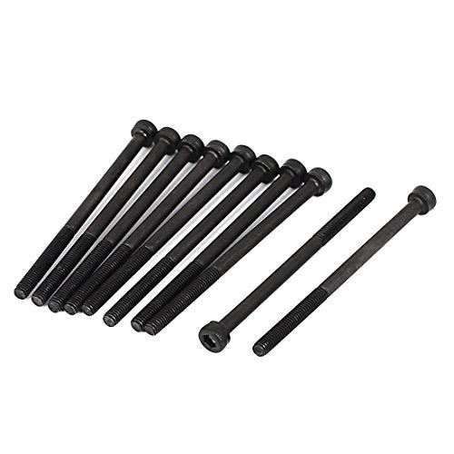 uxcell M3x50mm 12.9 Alloy Steel Hex Socket Screws Partially Threaded Bolt Black 10Pcs - size: M3x50mm