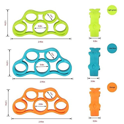 6 PCS Hand Grip Strengthener, Finger Fitness Elastic Band Resistance Band Suitable for Exercise Training Rubber Ring Pull Ring Hand Grip Extender