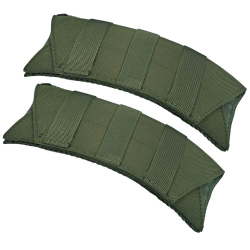 Ultra Thick Shoulder Strap Pad 2 Pack, Heavy Load Backpack Strap Pads, High Elasticity Tactical Bag Shoulder Pads - color: 2PCS-Green