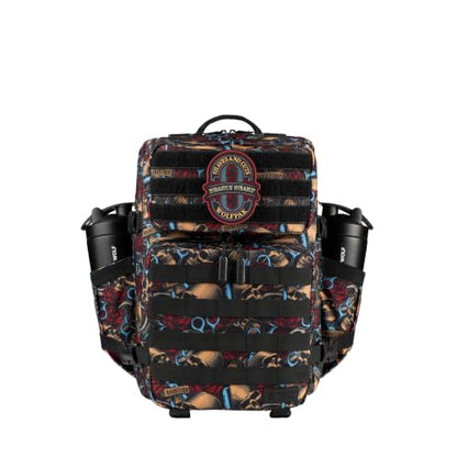 WOLFpak 35L Athletic Gym Backpack - Durable 1000D Waterproof Oxford Material with MOLLE Webbing, Laptop Pocket - color: Deadly Sharp