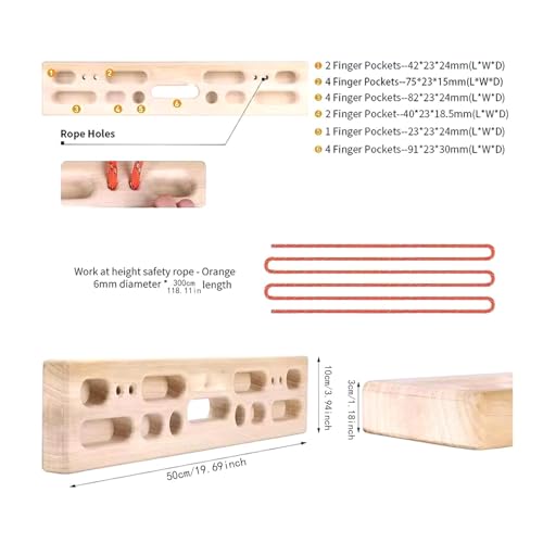 Climbing Fingerboard Pull up with Jugs, Slopes and Edges Training for Climbing Strength Trainer for Outdoor Athletes Wall