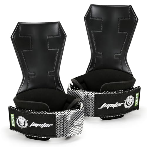 Weight Lifting Straps (Pair) JUPITER Non-Slip Wrist Support for Deadlifts & Powerlifting - color: White, size: M