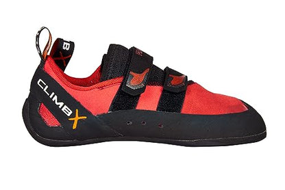 Climb X Rave Strap Climbing Shoe - color: Racing Red, size: 6