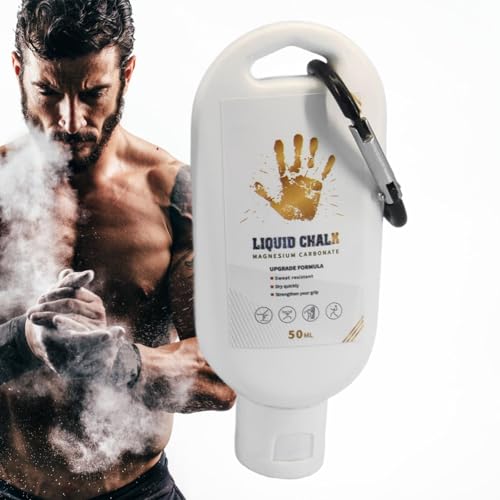 Lifting Chalk Liquid Long-Lasting Liquid Chalk | Strong Grip Hand Fluid, Grip Fluid, Gym Accessories for Pole Dancing, Weightlifting, Rock Climbing, Bodybuilding, Bouldering - color: 50ML