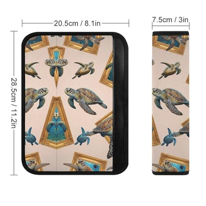 2 Piece Ocean Sea Turtle Art Car Seat Belt Pad Breathable Seat Belt Cushion for Child, Stroller Pushchair High Chair, Easy Install (No Tool) - color: Pattern 840