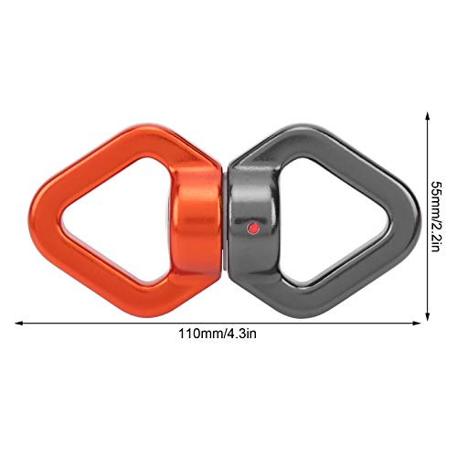 RiToEasysports Climbing Rotational Device, 360 Degree with Sealed Steel Ball Bearings for Rock Climbing Swing Aerial Yoga Hammock - color: Gray Orange
