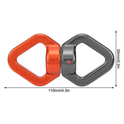 RiToEasysports Climbing Rotational Device, 360 Degree with Sealed Steel Ball Bearings for Rock Climbing Swing Aerial Yoga Hammock - color: Gray Orange