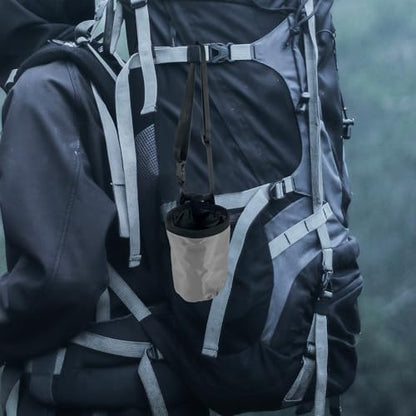 Anti-Slip Chalk Bag for Rock Climbing with Wear-Resistant Oxford Fabric and Fleece, Large Capacity Climbing Powder Storage Bag for Outdoor and Camping Use