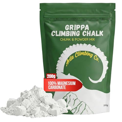 Climbing Chalk 200g, Pro Friction Gymnastics Chalk 100% Magnesium | Non-Toxic Grip for Lifting, Rock Climbing, Gym & Weights! Long Lasting & Skin Friendly | 100% Magnesium