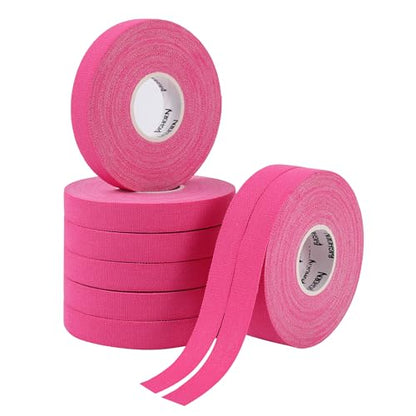 Bighorn Athletics Finger Tape, Male Climber Tin, 0.5" x 45ft, 8 Rolls, Pink | Climbing tape with retro design tape holder for tension support & bouldering. EZ tear, strong adhesive, residue-free. - color: Pink