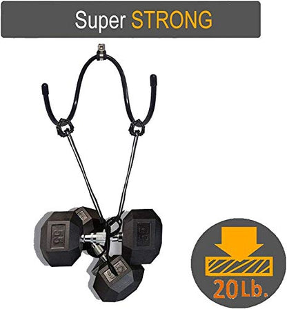 Chin up Bar Storage Pull up Bar Rack Exercise Strength Fitness Bar Holder Workout Equipment Shelf - Solid Quality Wall Mountable for Your Fitness Class or Home Gym, Metal, Adjustable Size, Up to 20Lbs