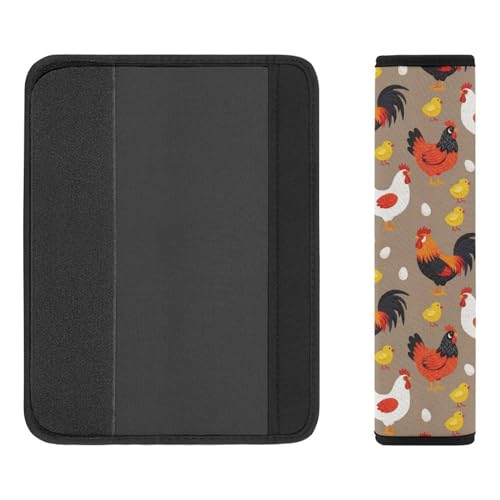 Universal Fit Chicken Printed Car Seat Belt Pad for Elderly Support, Stroller Pushchair High Chair, 1 Pair Shoulder Harness Cover Neck and Shoulder Support - color: Pattern 1024