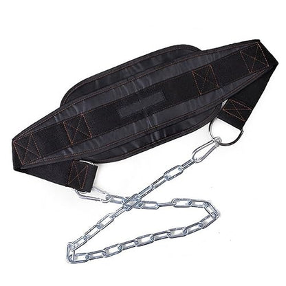 Strength Training Bodybuilding U-shaped Dip Belt Metal Chain Clip for Weight Lifting