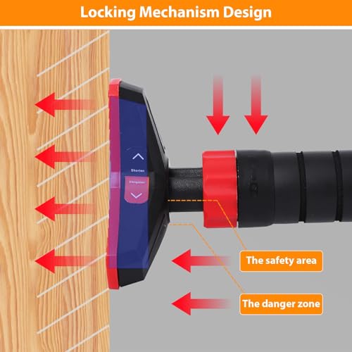 Pull Up Bar, Adjustable Strength Training Bars Without Screw, Adjustable Width Chin Up Bar for Doorway, Max Load 440 Lbs - color: Red 1