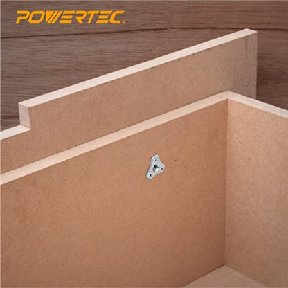 POWERTEC 5/16-18 T Nuts, 8 Pcs | Screw-On Tee Nuts for Bolts and Stem Caster Wheels – Threaded Inserts for Wood Working, Rock Climbing Holds and Furniture | 1/2" Length (QTN1108) - size: 5/16", style: Screw On T-Nuts, 8 Pack