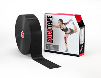 RockTape Uncut Bulk Kinesiology Tape, Continuous Roll (Packaging May Vary) - color: Black, style: STANDARD
