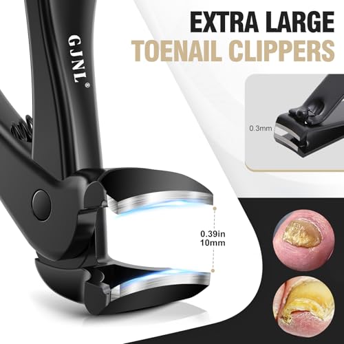 Toenail Clippers for Seniors Thick Toenails, 2026 Upgrade Angled Nail Clipper for Seniors, Toe Nail Clippers for Men with Wide Jaw Opening, Sharp Heavy Duty Fingernail Clipper Cutter with Long Handled - style: Grey Angled Nail Clippers