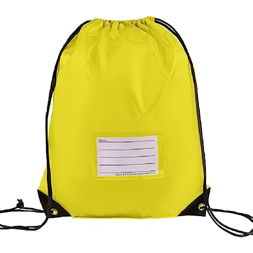 20 Pcs Drawstring Bags,Bulk Draw String Backpack, DIY Gym Sports Cinch Bag Sackpack for Women Men, Yellow - color: Yellow