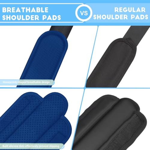 ZINZ 2-Pack Universal Shoulder Pad with Ultra thick Cushion for Bag Luggage Bag Crossbody, Plus Long & Anti-Slip & Breathable,Blue - color: Blue-2pack