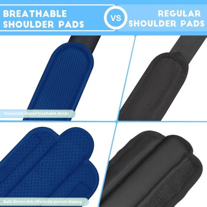 ZINZ 2-Pack Universal Shoulder Pad with Ultra thick Cushion for Bag Luggage Bag Crossbody, Plus Long & Anti-Slip & Breathable,Blue - color: Blue-2pack