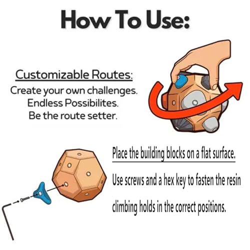 Handcrafted Climbing Block: Elevate Strength with Portable Hangboard & Rock Climbing Gear, 3D Training Ball for Anytime Practice, Ideal Gift for Climbers