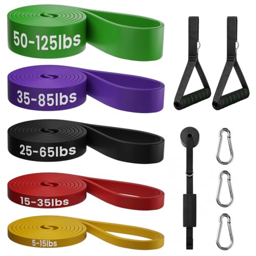 Resistance Bands for Working Out，Pull Up Assistance Bands Set, Unisex Exercise Bands for Home and Gym Workouts, Full Body Workouts, Stretching and Physical Therapy - color: Colorful