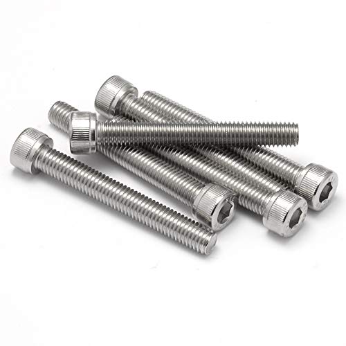 M6 x 20mm Socket Head Cap Screws, Allen Socket Drive, Stainless Steel 18-8 (304), Fully Threaded, Bright Finish, Machine Thread, 25 PCS - size: M6 x 20mm