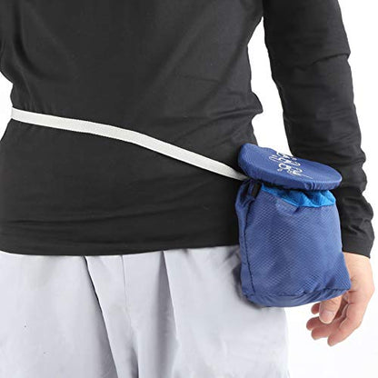 Keenso Rock Climbing Chalk Bag Drawstring Sealing Rock Brushes Support for Outdoor Mountaineering (Blue) - color: Blue