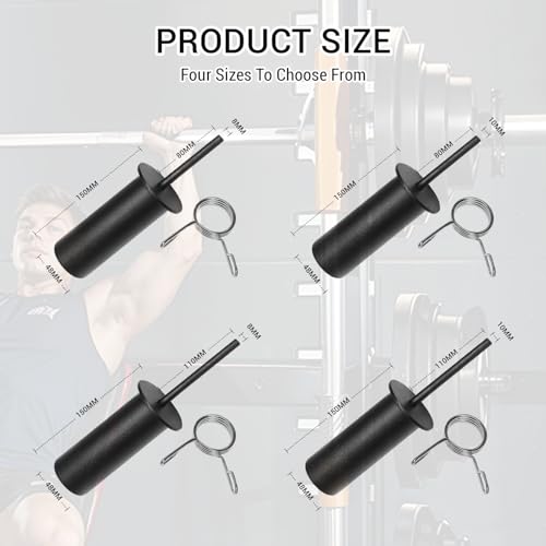 Weight Stack Pin with Spring Clip Collar – Gym Pin for Weight Stack Machine, Weight Stack Extender Pin Strength Training Equipment for Commercial Gym and Home Gym - color: Pin Dia:8mm Length:80mm
